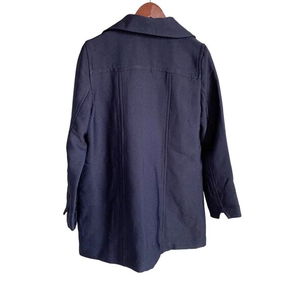 Anthropologie Wellesley Pleated Peacoat Medium Blue NWT - Picture 3 of 6